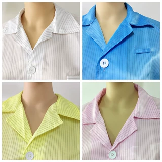 定制防静电大褂普通隔离服护理防尘工作服食品厂蓝白色男女无尘服