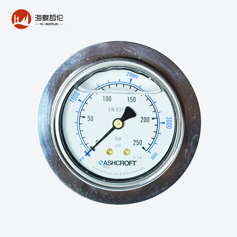 供应雅斯科ASHCROFT 638008A4G13CP4L250BR# 耐震充油液压压力表