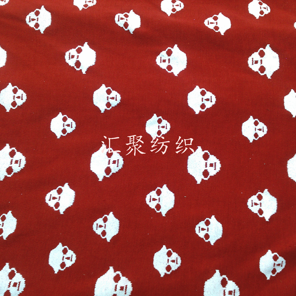 台板胶浆印花 白色小鬼头胶浆印花