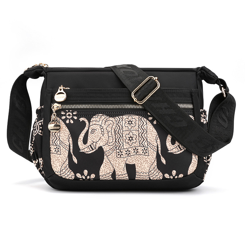 Chippo 2024 nuevo elefante árbol belleza solo hombro bolso femenino al por mayor nylon impreso casual mochila inclinada