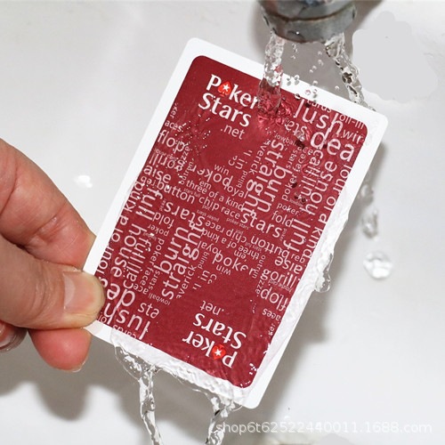 Plástico helado naipes de impresión lavable PVC poker rojo y negro dos colores opcional amarillo arena fina de plástico