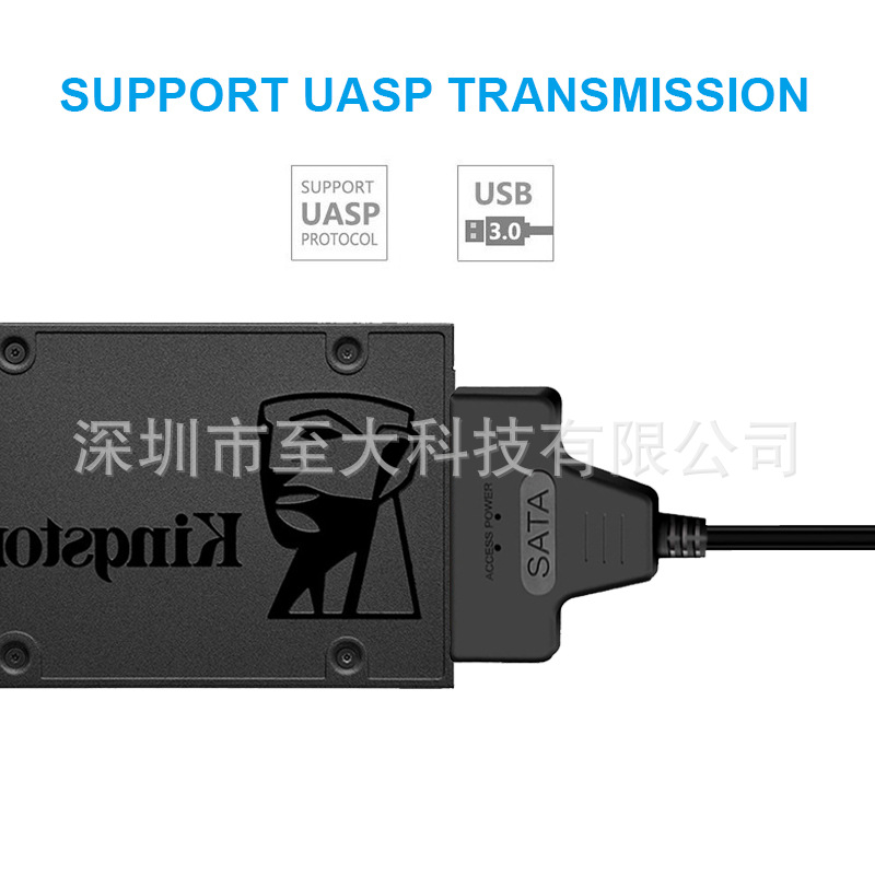 2.5-pulgadas de disco duro Cable de disco fácil USB 3,0 a SATA III de estado sólido soporte de cable adaptador de caja de disco duro UASP 2TB