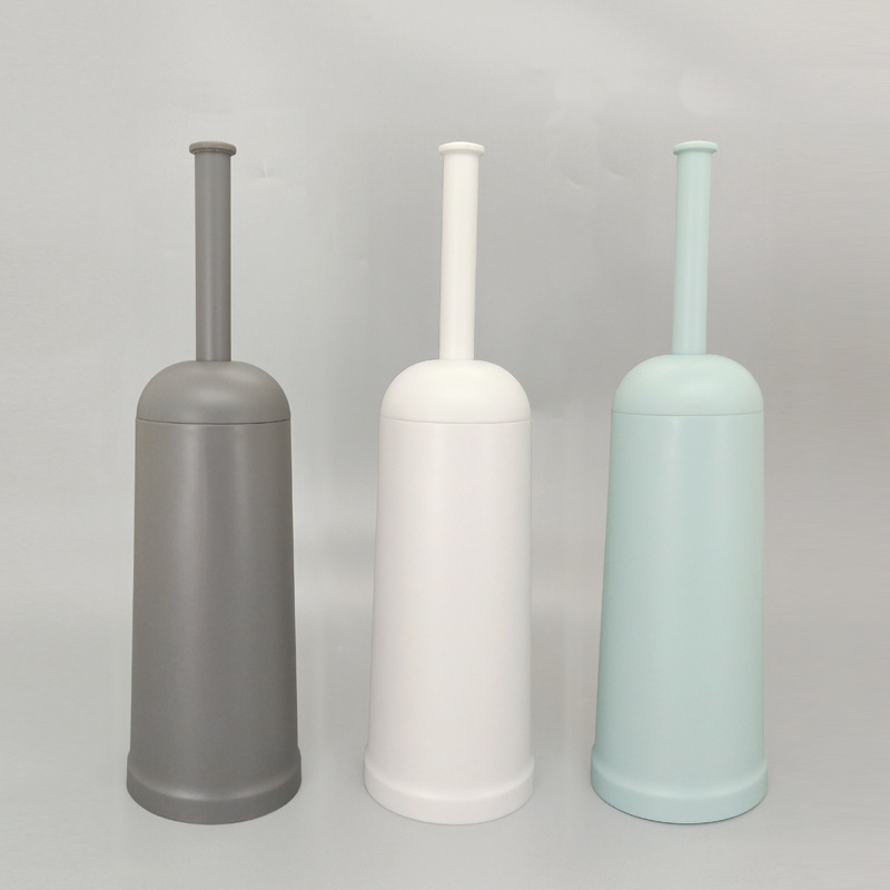 Creative BOSS cepillo de limpieza de plástico con base de mango largo cepillo de inodoro a prueba de salpicaduras cepillo de inodoro