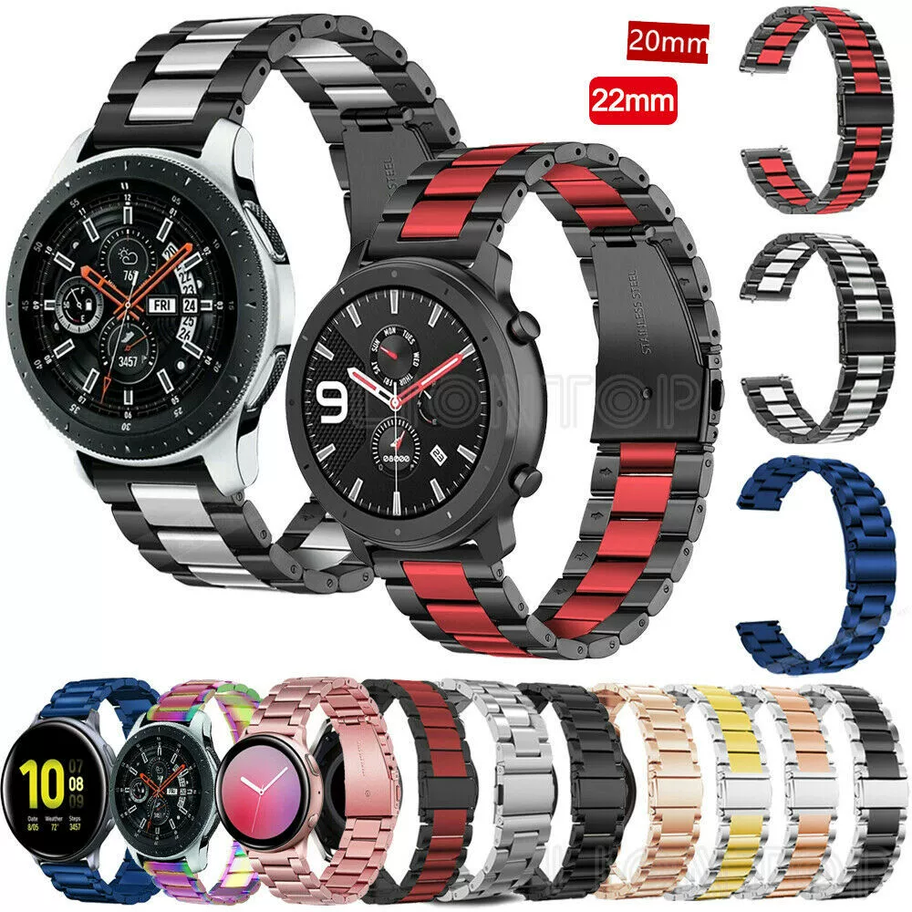 Для Samsung gearS2/S3 Smart Watch Band классический ремешок с тремя бусинами ремешок из нержавеющей стали металлический ремешок