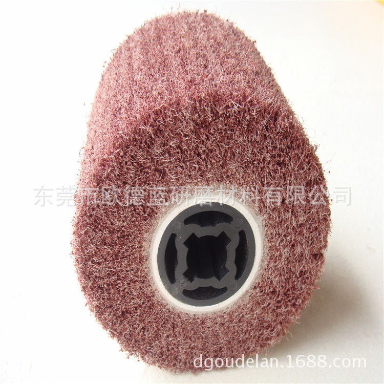 批发销售不锈钢拉丝轮 不织布拉丝轮100*125十字心打磨轮拉丝轮现