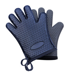 Nine-thickened praise household kitchen microwave oven heat-resistant silicone gloves kitchen supplies baking oven heat insulation gloves