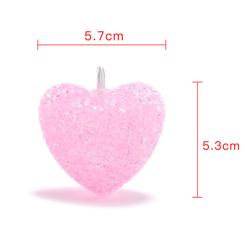 Chica corazón Día de San Valentín amor Cadena de luz LED caja de la batería decoración del banquete de boda de colores colgante de luz ins Amazon