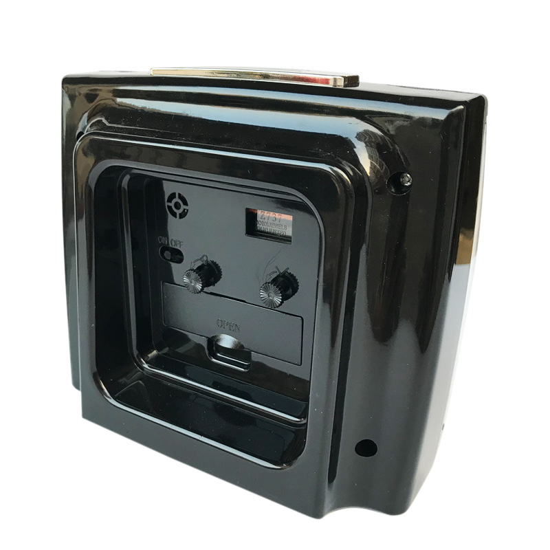 Reloj despertador cuadrado grande de fabricante al por mayor con luz, movimiento silencioso de alta calidad, reloj de escritorio con espejo acrílico irrompible.