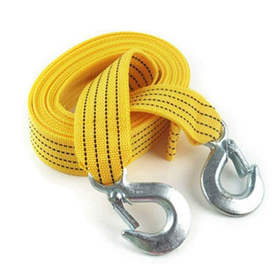 Trailer rope/net/strap: 加厚强力牵引绳、引力绳5吨4米、u型拖车钩、金属铁钩、扁绳大钩、四米三吨、四米五吨、插卡包装、手提袋 3 Meter Thickened