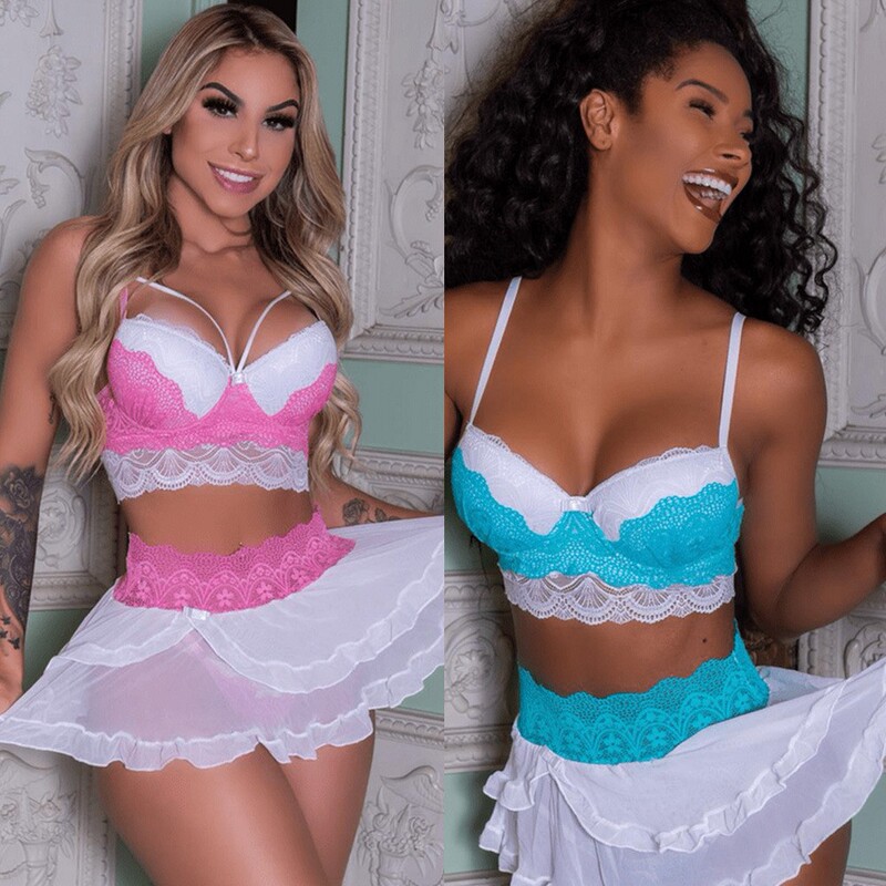 Sexy Lingerie European and American Style Sexy Babydoll Thong Underwear Lace Bra Maid Set Sexy Lingerie European and American Style Sexy Babydoll Thong Underwear Lace Bra Maid Set