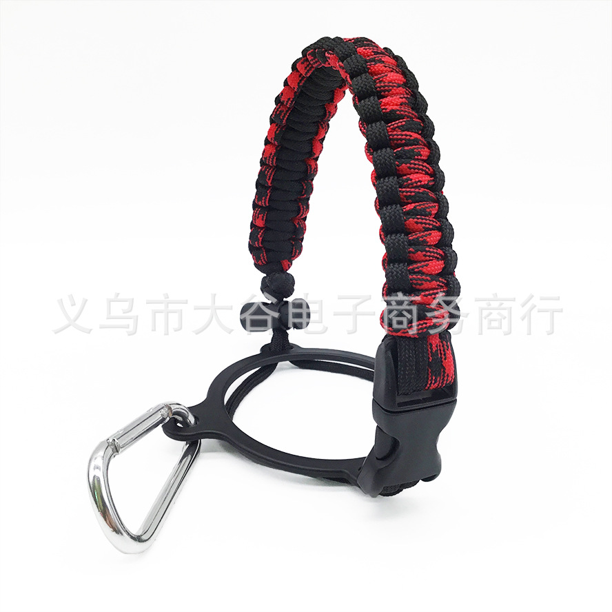 Amazon hidro frasco espacio olla llevar cuerda boca ancha taza de agua cuerda trenzada hervidor llevar cuerda portátil