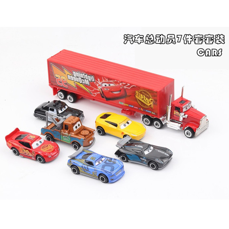 Alloy Car Model Sliding Car Pocket Car McQueen Uncle McQueen Cross-border Hot Sale Car Model Story Set