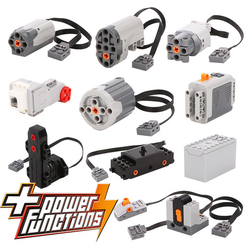 Compatible LEGO Brick Toy Motor, 5 Large Battery Box Power Mechanism Set, Tech-Powered Assembly Kit with PF Accessories