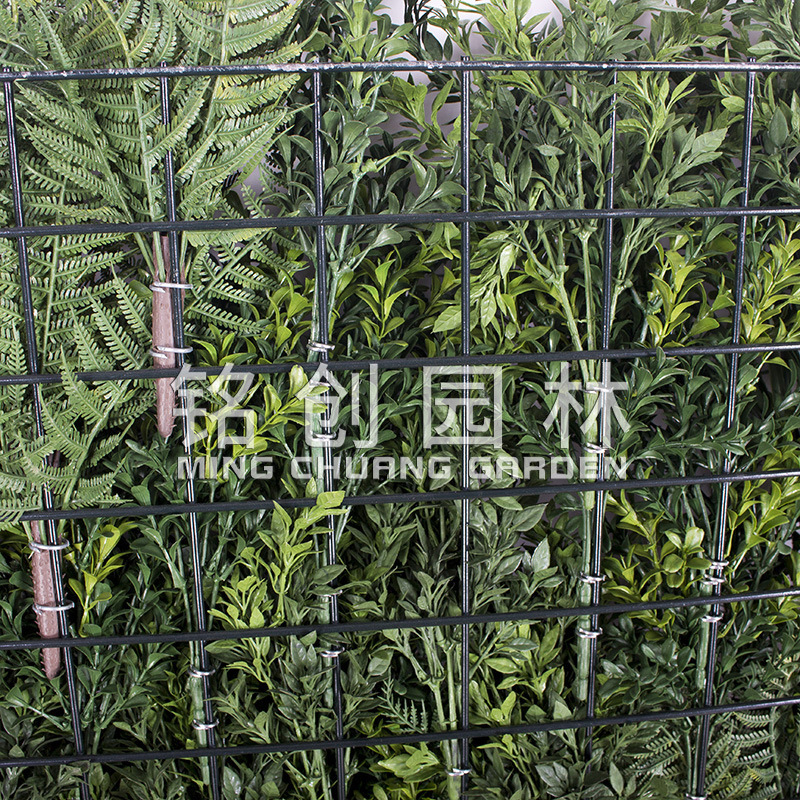 Venta directa retardante de llama pared de la planta de simulación a prueba de fuego pared de la planta verde material de protección ambiental planta verde centro comercial planta decorativa accesorios de pared