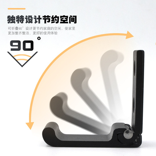 Aluminum alloy household invisible hook Punch-free folding clothes hook single hook creative clothes hook behind door clothes hook