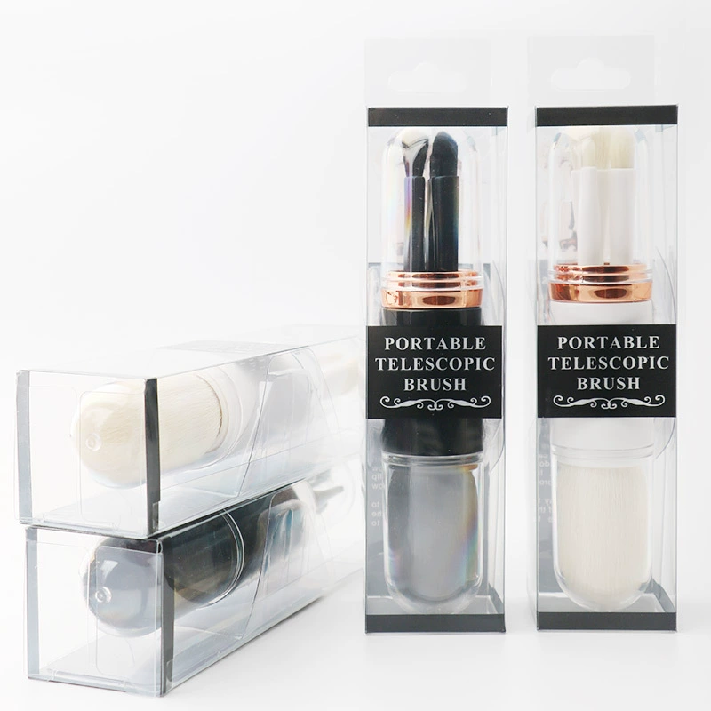 Ясна портативная телескопическая кисть для макияжа румяна сыпучий порошок макияж четыре в одном кисть полный набор мини-косметических инструментов