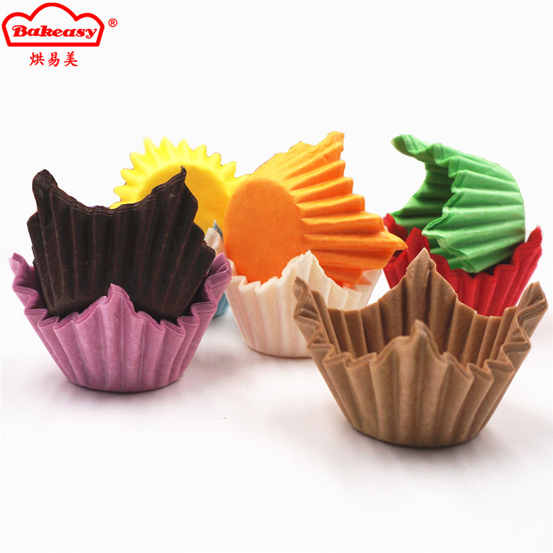 假日皇冠蛋糕纸托花型蛋糕纸杯防油纸杯耐烤纸杯高温可烤烘焙用品
