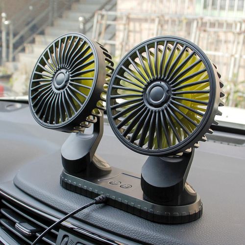 Car Flash F404 Car USB Dual Head Fan Vent Creative In-Car Automotive Accessories