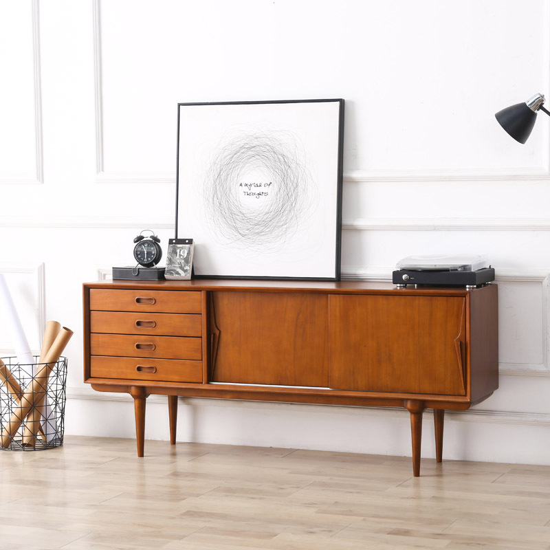 Modern Furniture Entryway Cabinet, Goosebilly Storage, Nordic Retro Style, All Solid Wood Boxwood Tv Cabinet, Television