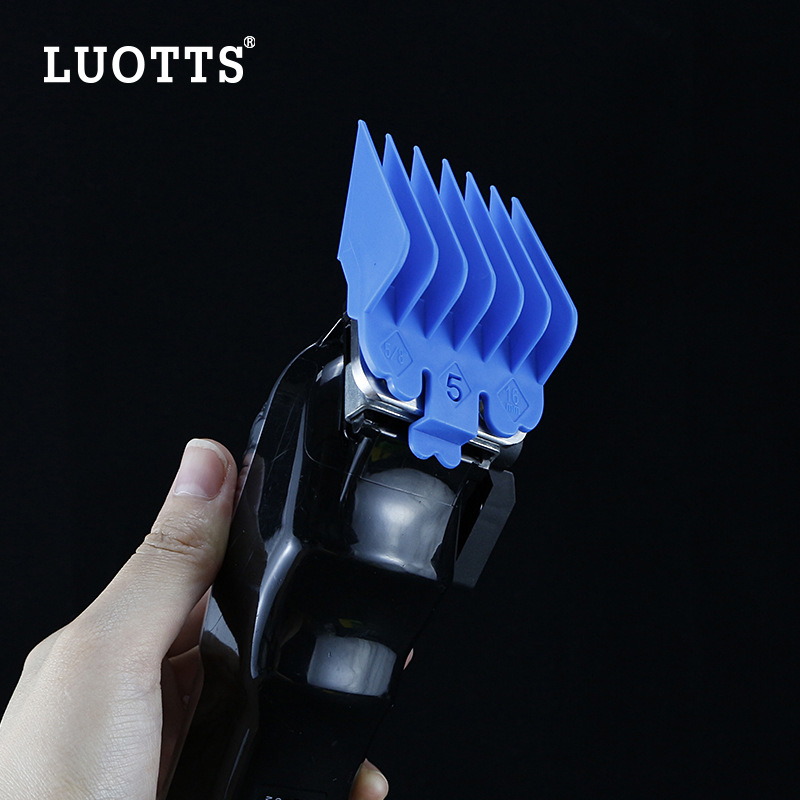 Luo tuosi color ordinario 10-pieza cabeza de aceite gradiente Clipper posicionamiento peine plástico límite peine cabeza de aceite pinza de empuje eléctrica