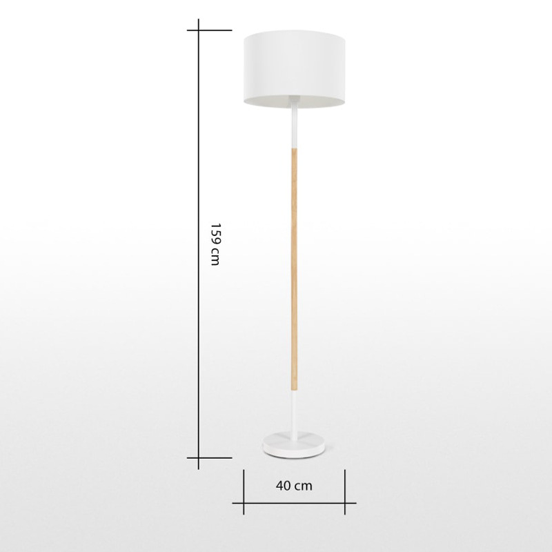 Lámpara Pie Minimalista - Hotel Habitación