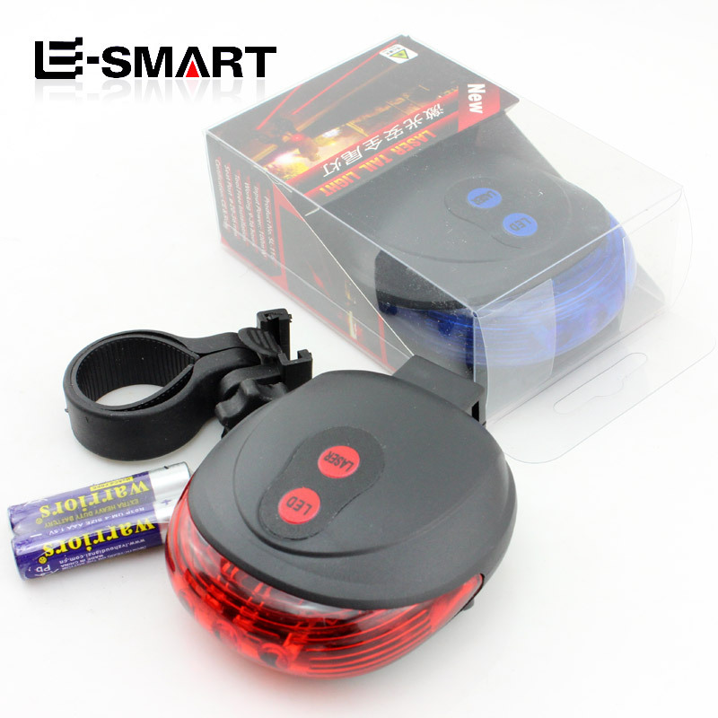 Comercio exterior transfronterizo bicicleta láser luz trasera luz de advertencia de seguridad bicicleta de montaña equipo 5LED ronda UFO