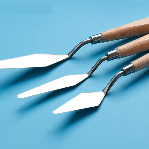Montmartre oil painting scraper stainless steel acrylic painting palette knife metal manicure tool scraper palette set