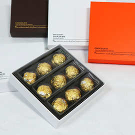 巧克力包装盒松露巧克力礼盒手工夹心9粒装费罗列空气巧克力礼盒