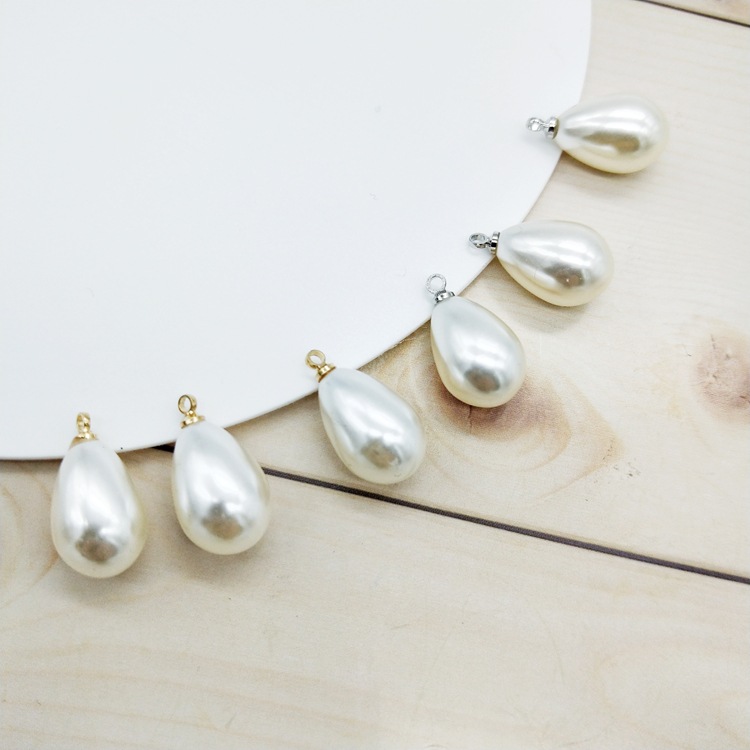 Copper pendant drop-shaped pearl