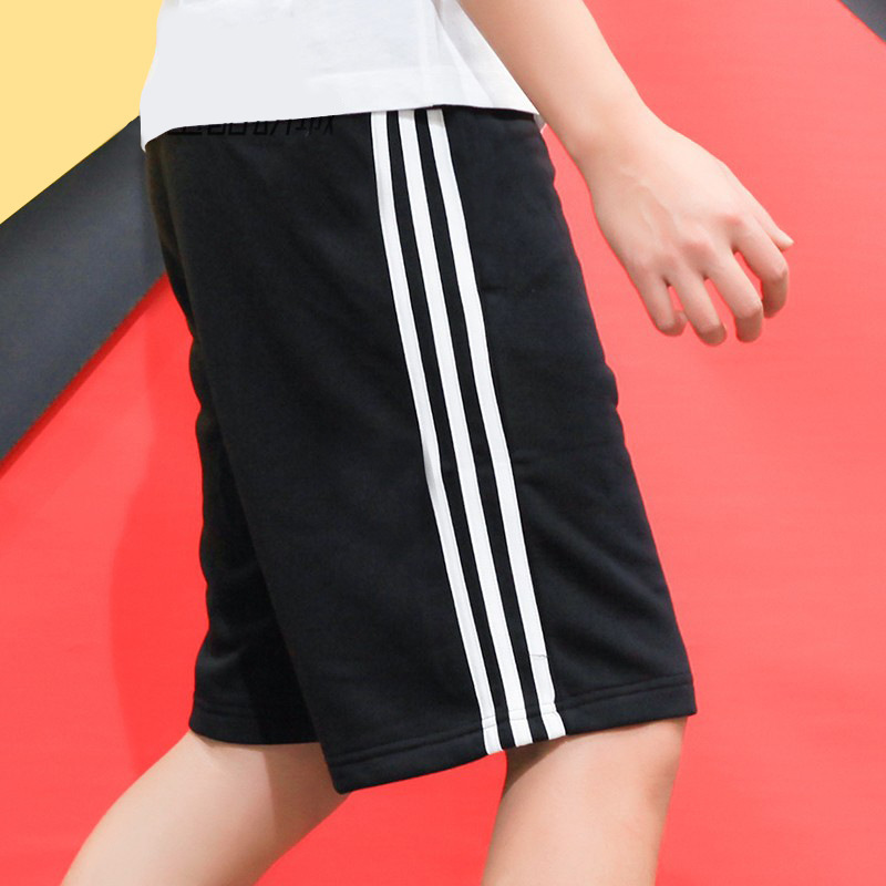 2021 Summer Men's Sports Shorts Processed Classic Three Bar Tie Basketball Pants Men's Beach Pants Inventory Wholesale
