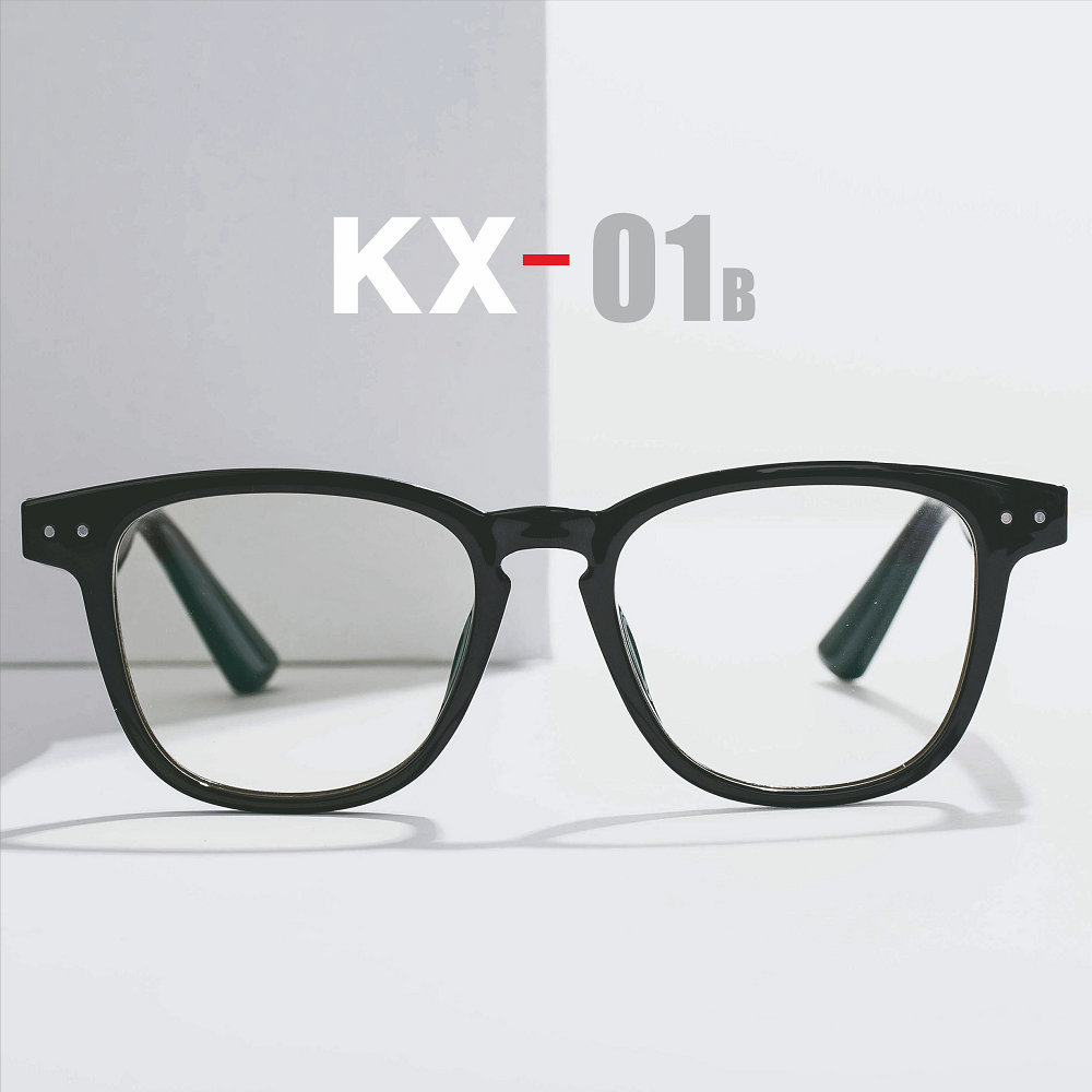 Versión de carga rápida real inalámbrico Bluetooth inteligente gafas anti-azul luz gafas marco aleación de titanio elástico bisagra fuerza cómodo kx22