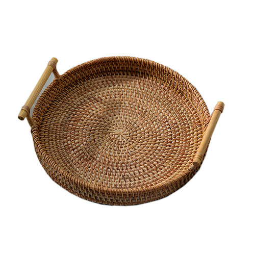 Cooking tea around the stove, handmade rattan woven desserts and snacks, high-looking light luxury storage snacks, snack trays and baking accessories