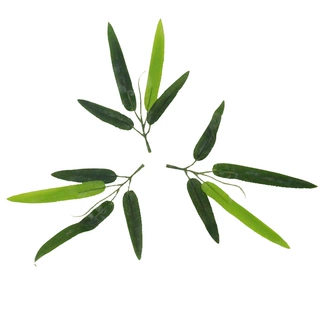 仿真植物假叶子装饰仿真竹叶仿真过胶绿色竹叶仿真树枝厂家批发
