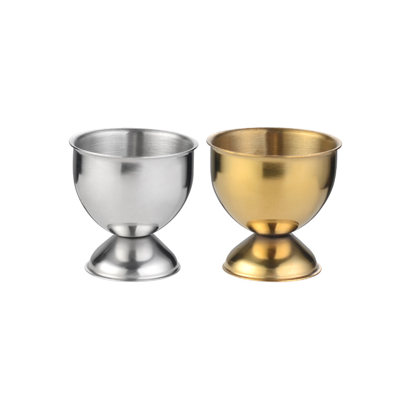 Soporte para huevos de acero inoxidable creativo tipo copa para huevos utensilio de mesa multifunción