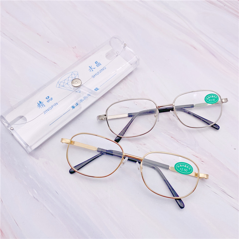 Imitation Donghai Crystal Presbyterian Full Frame Glass Reading Glasses Knife Scratch Not Bad Run Jianghu Stall E-commerce Explosions