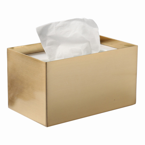 Nordic ins style brass marble metal tissue box coffee shop B&B decorative tissue box napkin box