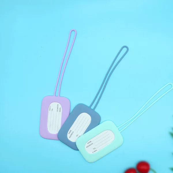 Silicone Luggage Tags, Soft Rubber Suitcase Tags, Travel Boarding Tags, Silicone Rubber Luggage Check-In Tags, Factory Direct Sales