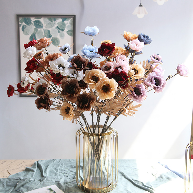 High -end wedding simulation flower lotus crane peony home…