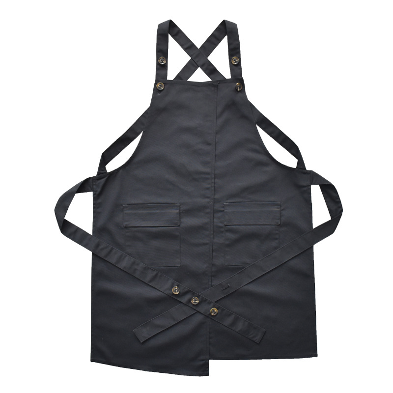 Delantal de lona cocina del hogar ropa trabajo estilo coreano cintura hombres y mujeres micro impermeable camarero personalizado impreso logo