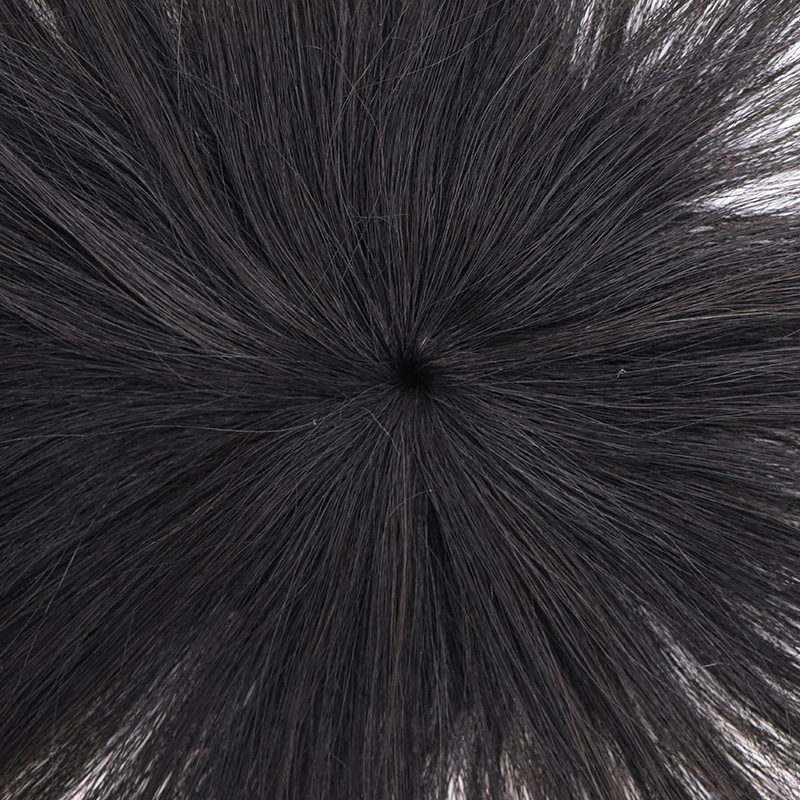 Peluca de flequillo de aire hembra Red Rojo Peluca de pelo real cabeza de reemplazo de cabello bloque cubierta natural pelo blanco flequillo falso