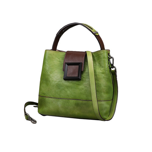 Specially designed genuine leather bag—vintage-style, multi-functional crossbody tote for women, crafted from tree bark leather.