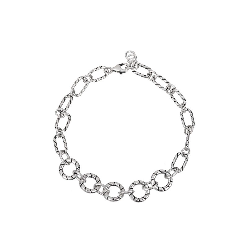 Летняя retro серебряная bracelet для мужчин и женщин, ювелирное изделие, образец серебра 925, простой и элегантный дизайн, прямые продажи с завода