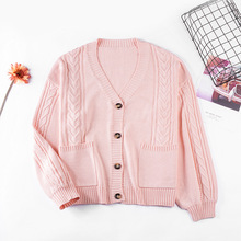 新款JK制服毛衣 多色宽松麻花棉针织加厚毛衣学院风日本开衫 现货