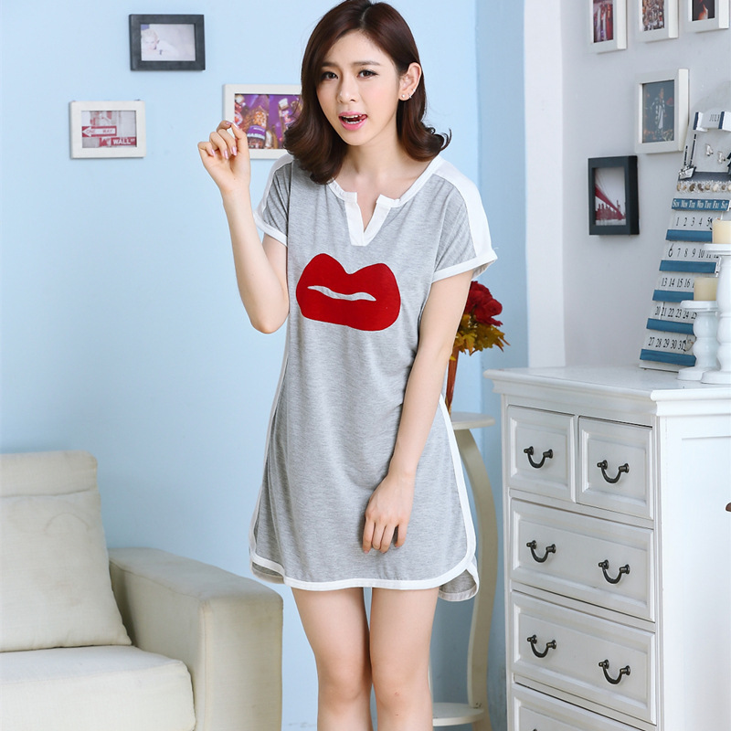 Pijamas de algodón modal estilo coreano de verano para mujer talla grande Princesa camisón pijamas de verano para mujer ropa de hogar para mujer