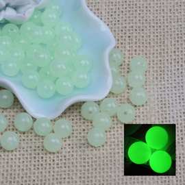 夜光珠子塑料散珠太空珠钓鱼配件儿童项链DIY手链串太空珠新款