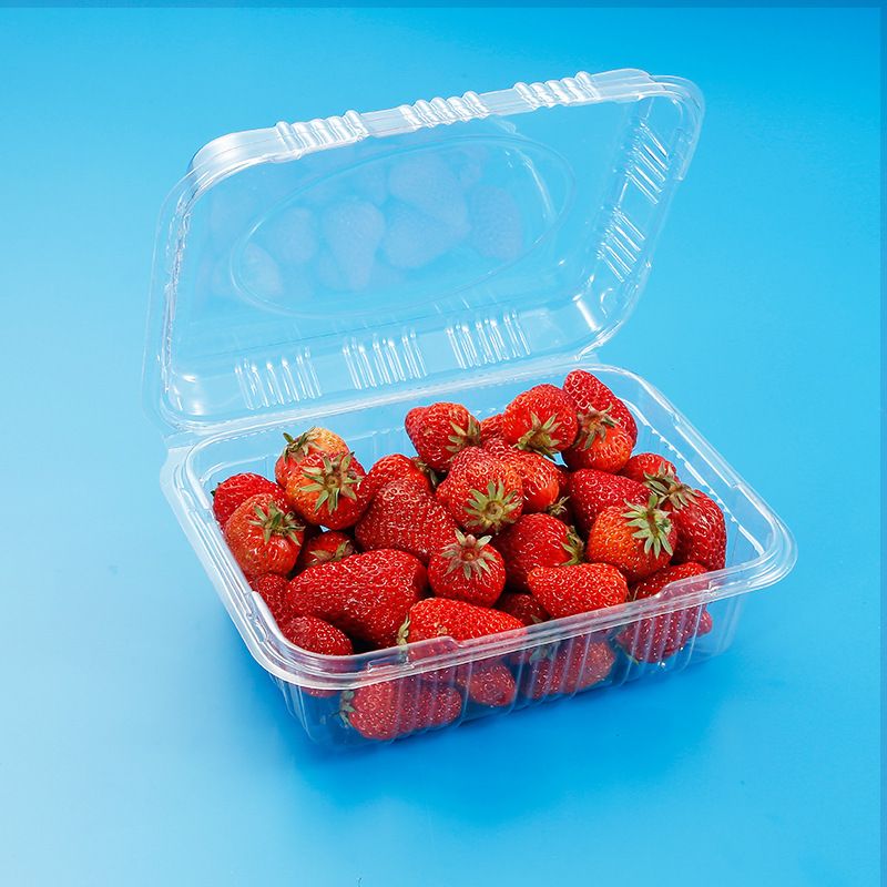 吸塑盒批发 透明pet果切盒翻盖吸塑包装盒 生鲜超市一次性水果盒