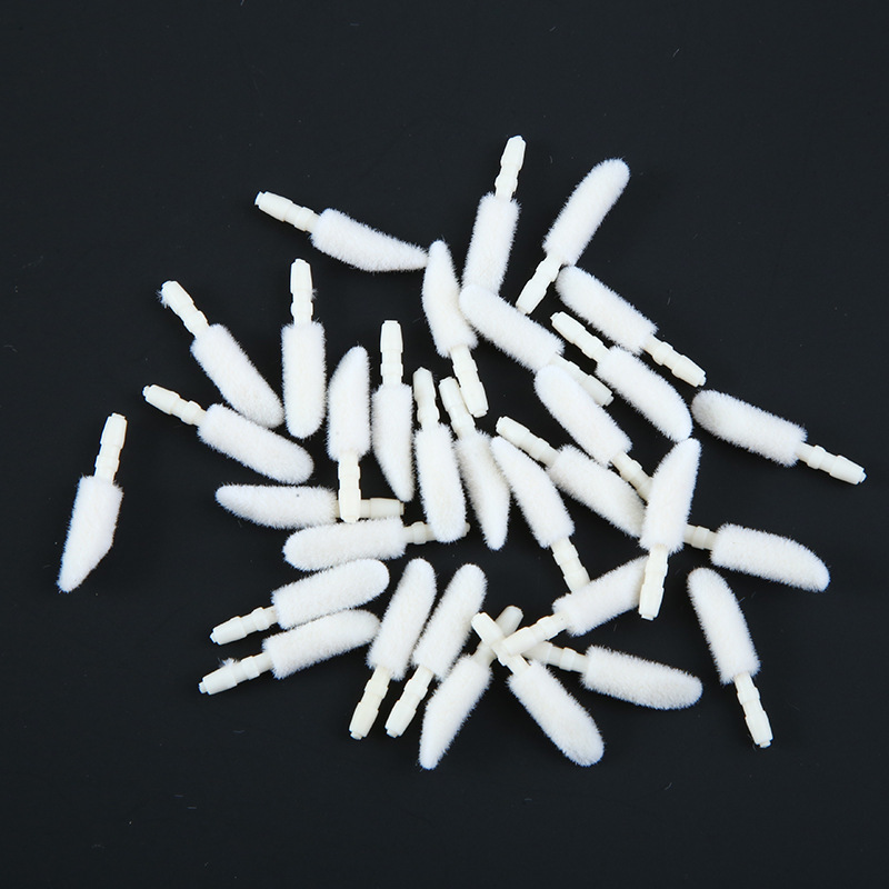 厂家现货一次性唇刷棉头美妆化妆工具植绒唇刷替换头便携款唇刷头