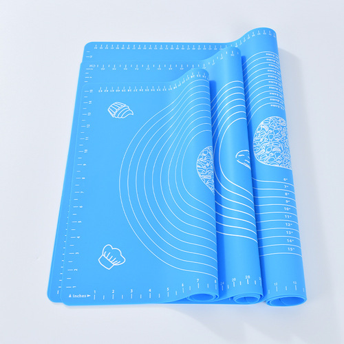 A2874 Large Silicone Mat with Scale Silicone Kneading Mat Kitchen and Dough Mat Insulated Mat Baking Tools