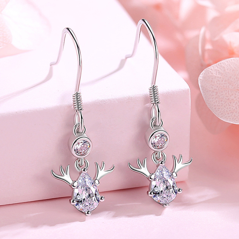 Pendientes de oreja de diamante blanco E73