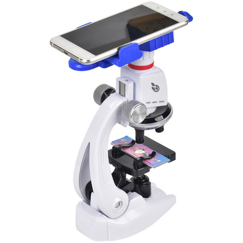 Simulated student experimental equipment high-definition high-power biological microscope children's scientific educational toys with mobile phone holder